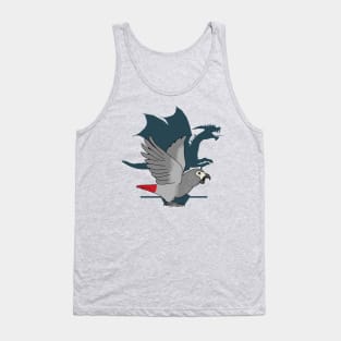 african grey parrot dragon shadow Tank Top